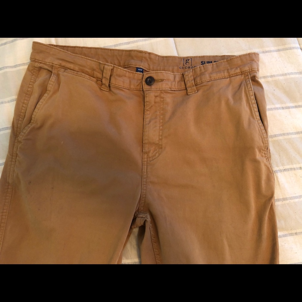 George slim straight men's jeans